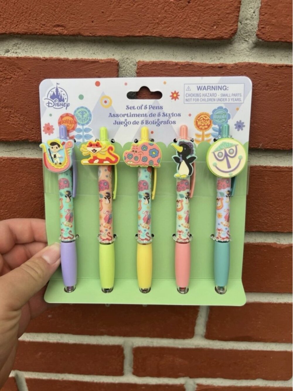 Disney Parks It's A Small World Collection Set Of 5 Gel Pens NEW